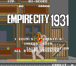 Empire City: 1931 (Japan) Title Screen